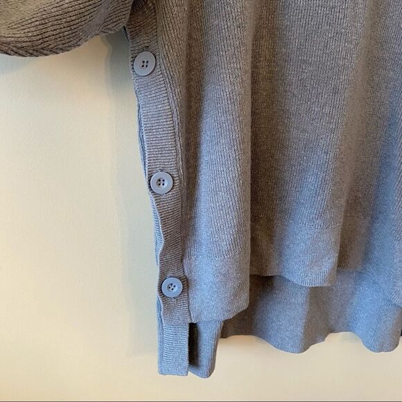 Stella & Dot-Merino Wool Blend Button Side Sweater - Picture 5 of 10
